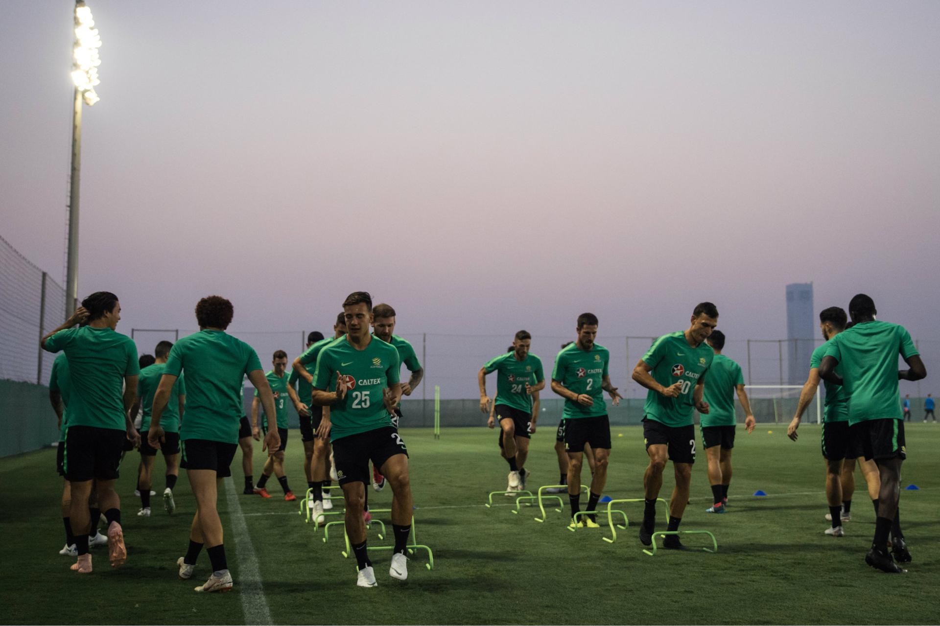 Caltex Socceroos training in Dubai