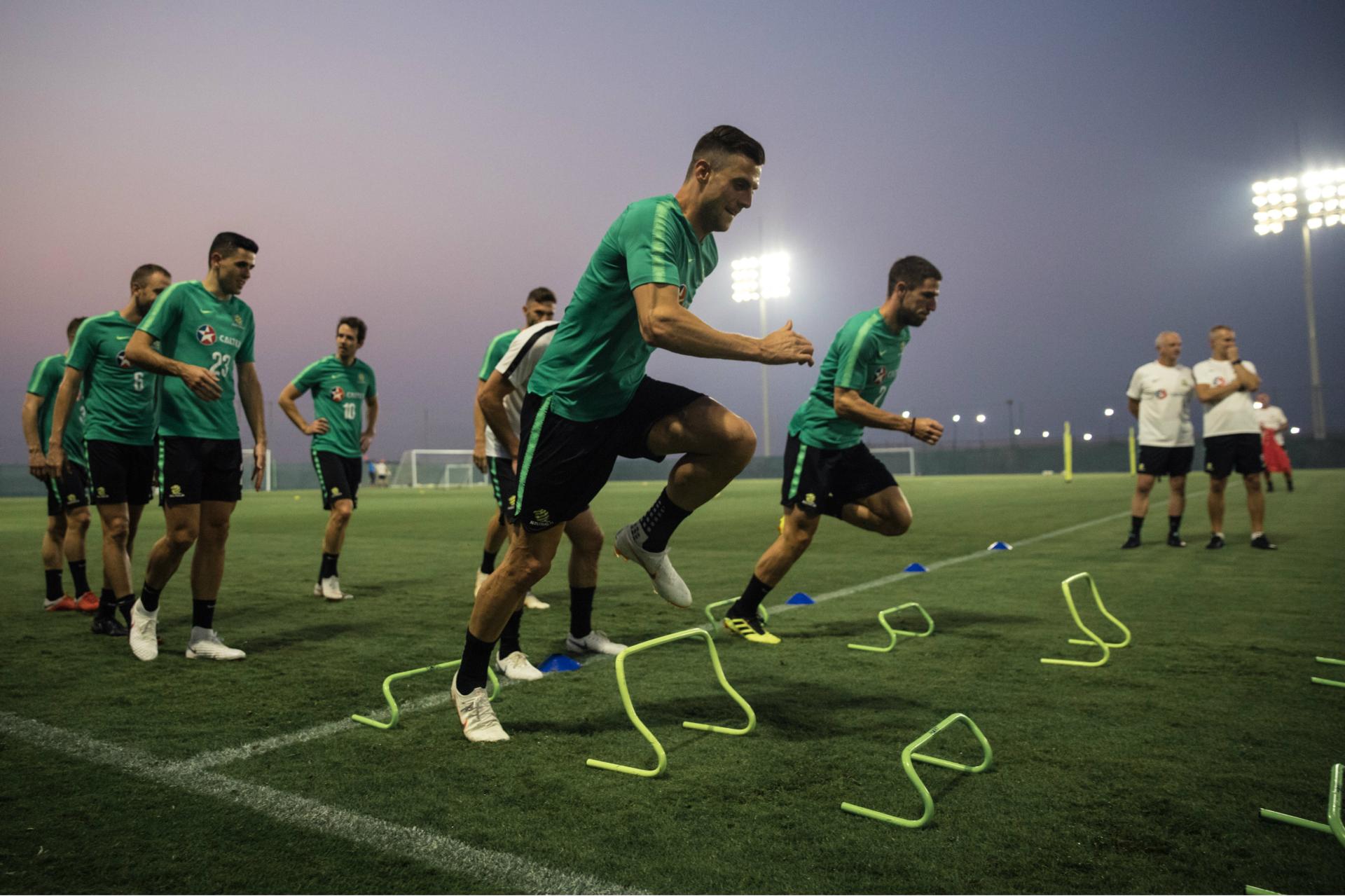 Caltex Socceroos training in Dubai