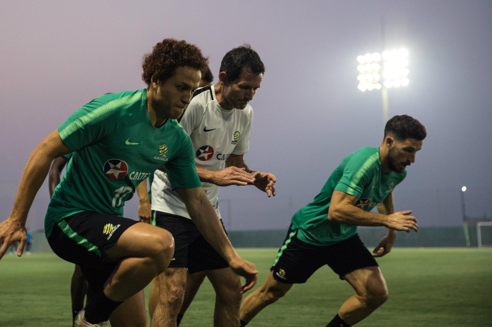 Caltex Socceroos training in Dubai