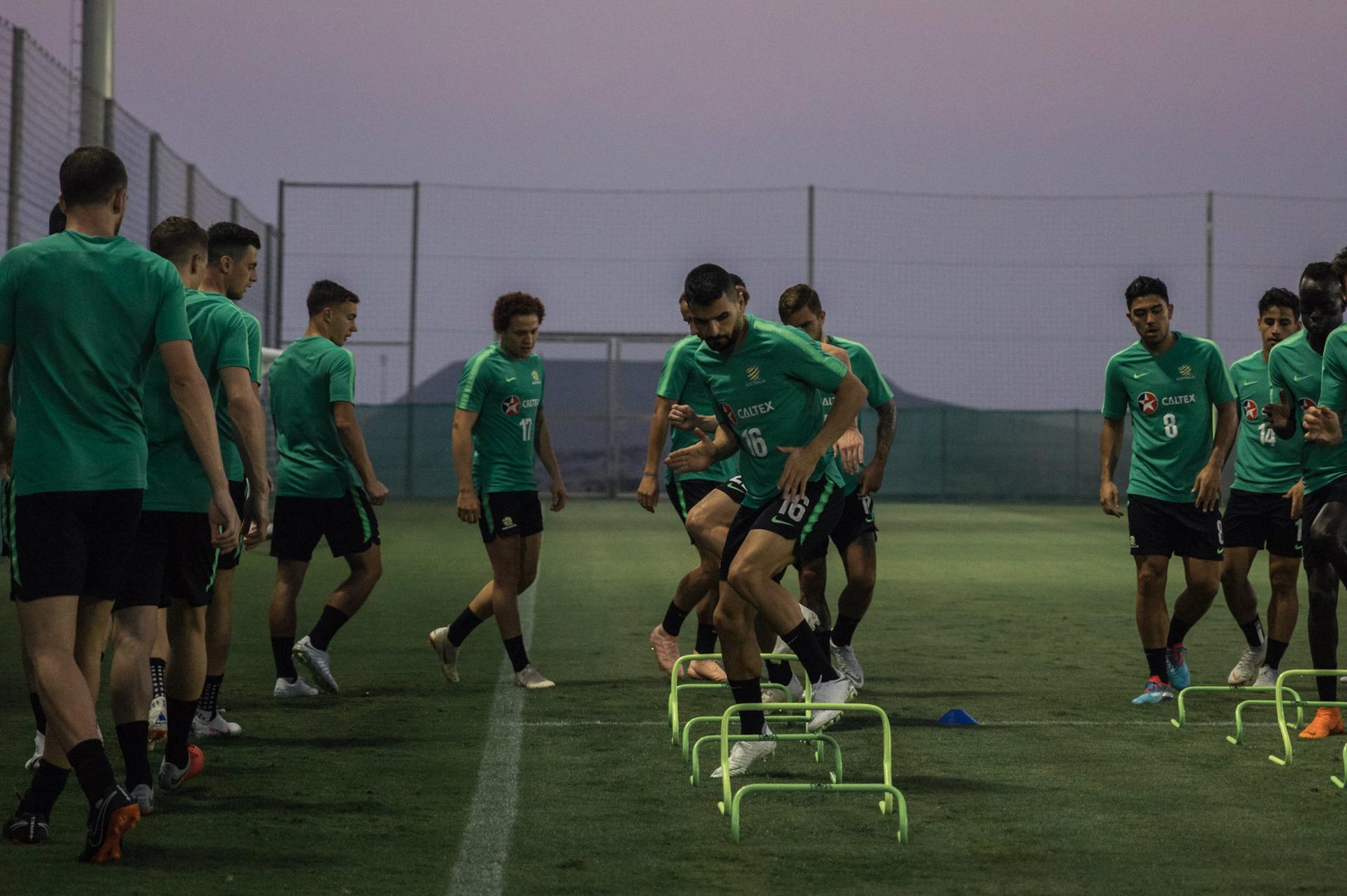 Caltex Socceroos training in Dubai