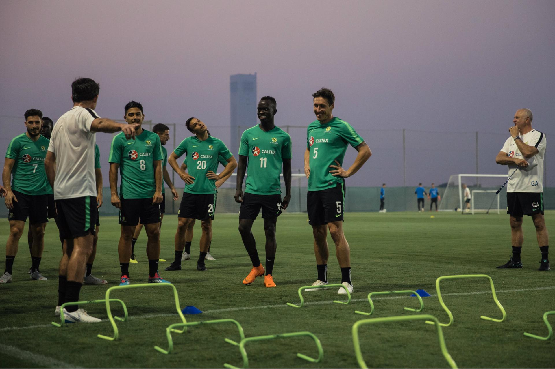 Caltex Socceroos training in Dubai