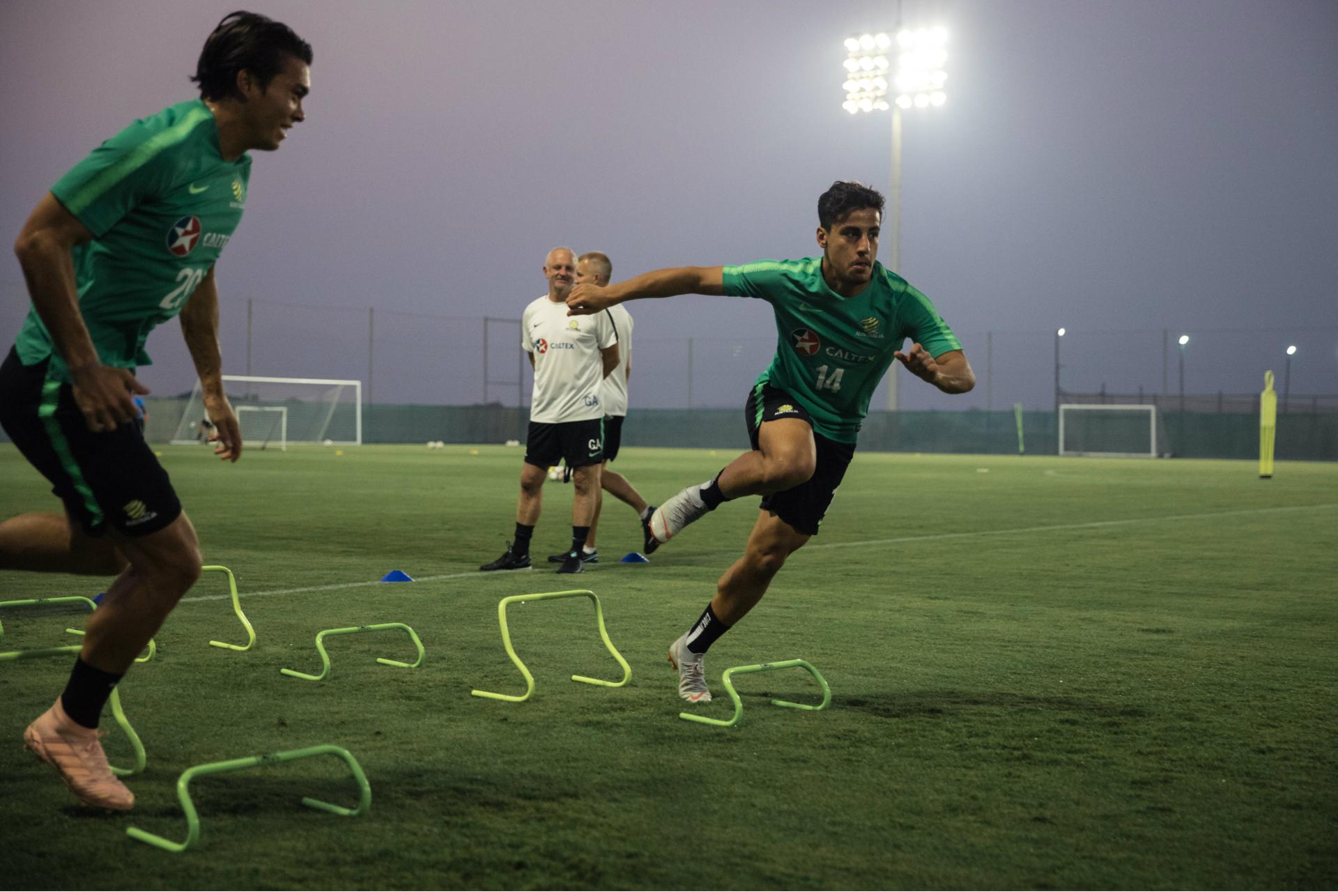 Caltex Socceroos training in Dubai