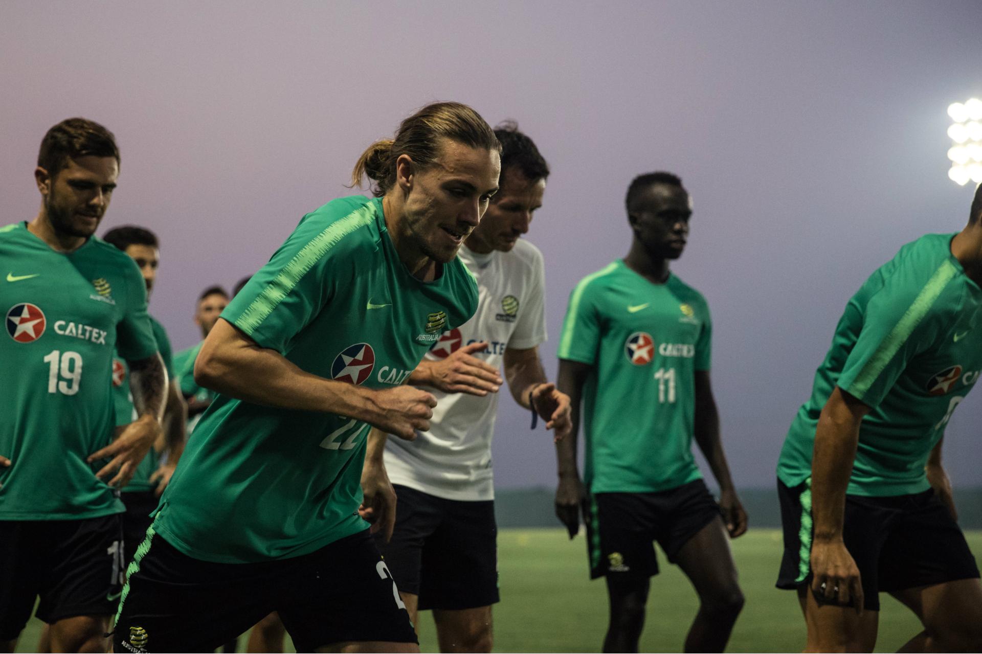 Caltex Socceroos training in Dubai