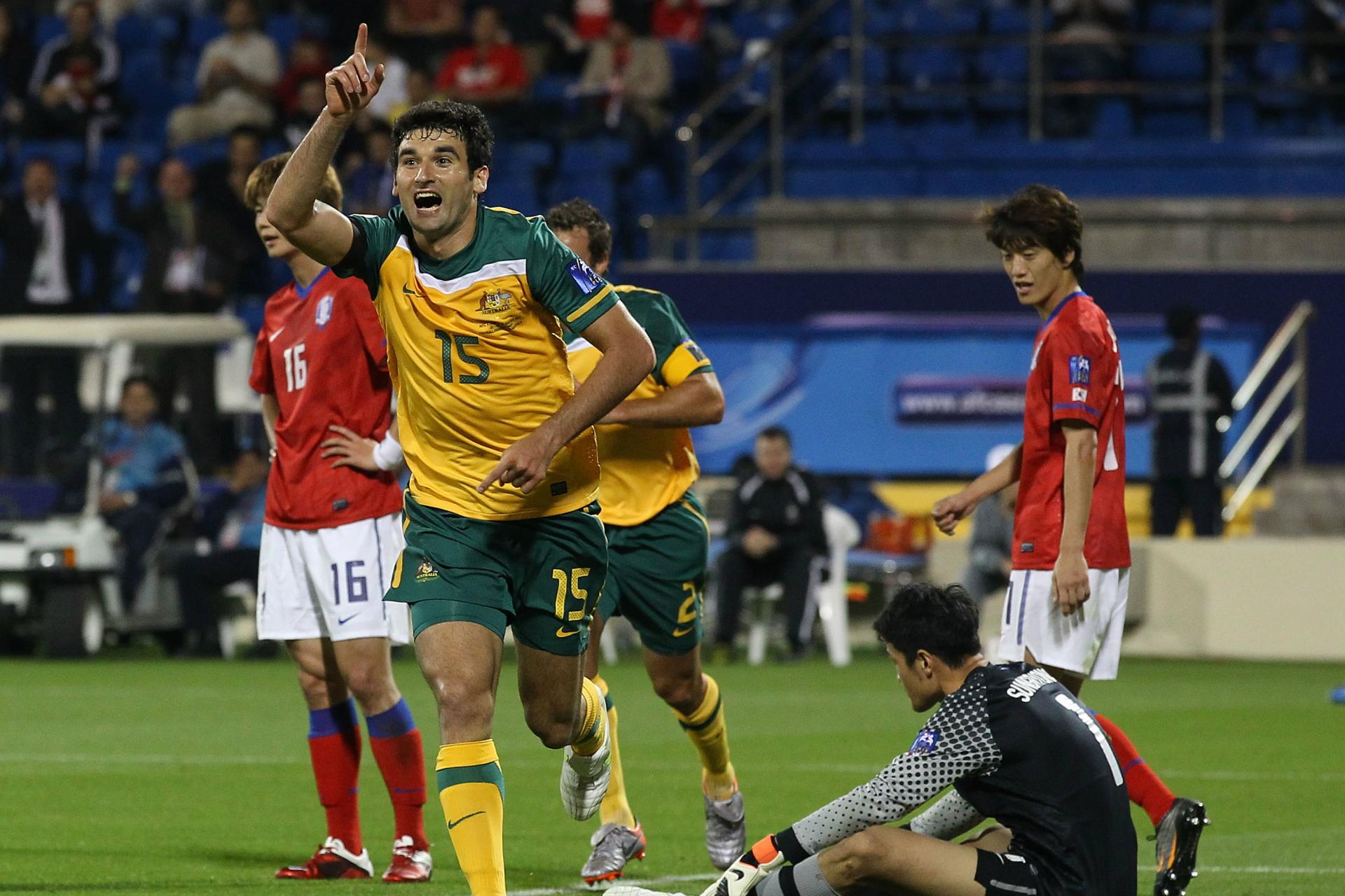 Jedinak's first international goal came against Korea Republic at the 2011 AFC Asian Cup.