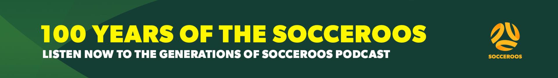 Generations of Socceroos podcast thin banner