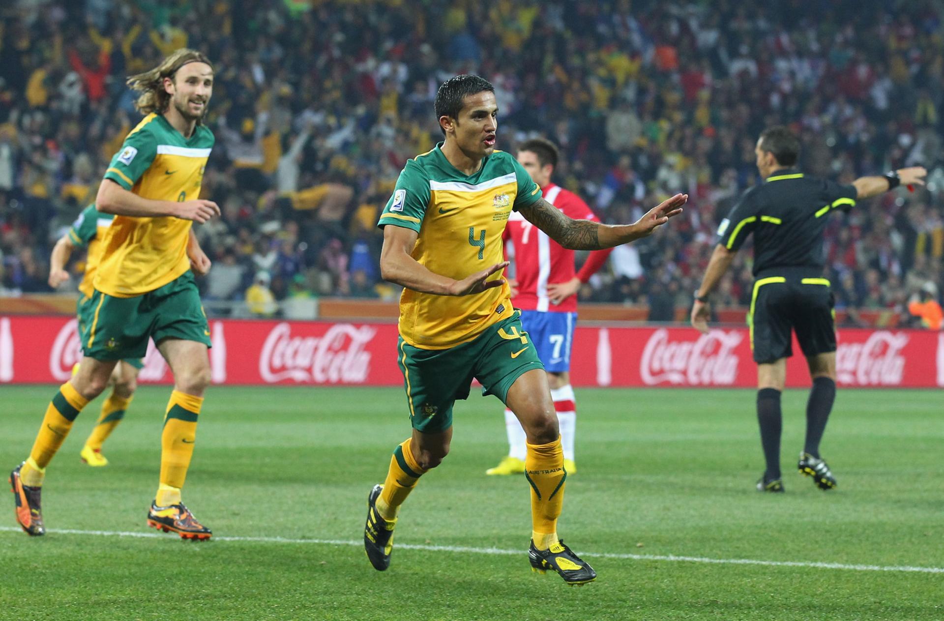 Cahill also netted at the 2010 FIFA World Cup