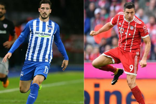 Caltex Socceroos star Mat Leckie and Bayern Munich goal-machine Robert Lewandowski.