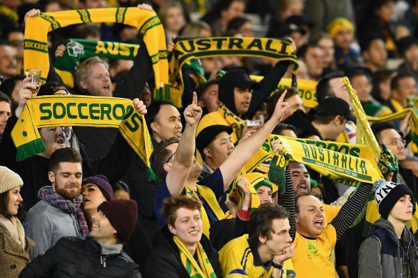 Caltex Socceroos fans in full voice at a recent FIFA World Cup qualifier.
