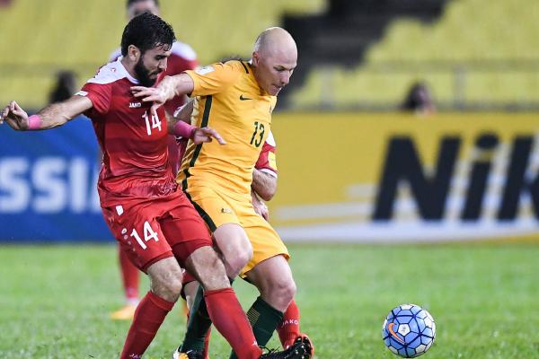 Aaron Mooy on the ball against Syria. 