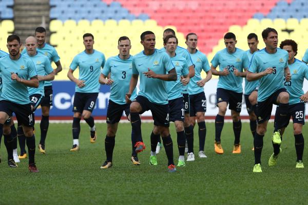 Caltex Socceroos training in Malaysia.