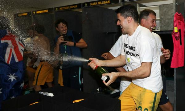 Tom Rogic champagne