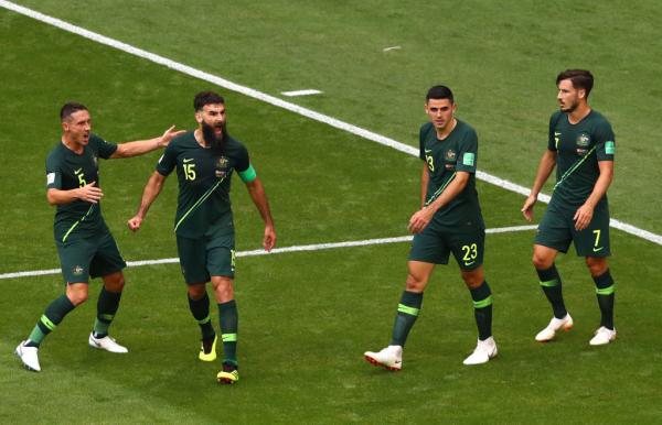 Mile Jedinak celebrates