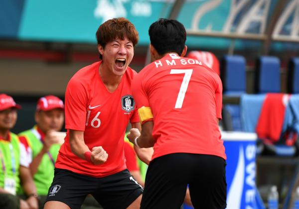 South Korea celebrate goal