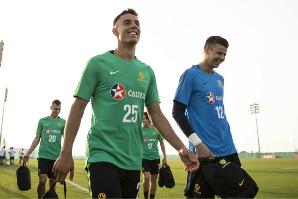 First Caltex Socceroos training session in the UAE.