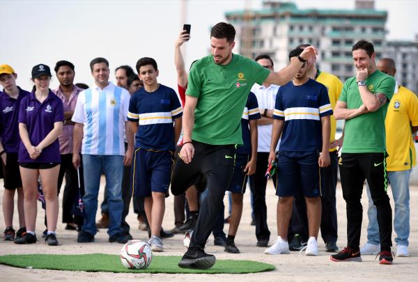 Milos Degenek at Expo 2020 Dubai