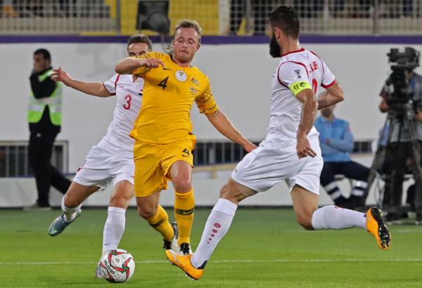 Rhyan Grant action v Syria, Asian Cup 2019