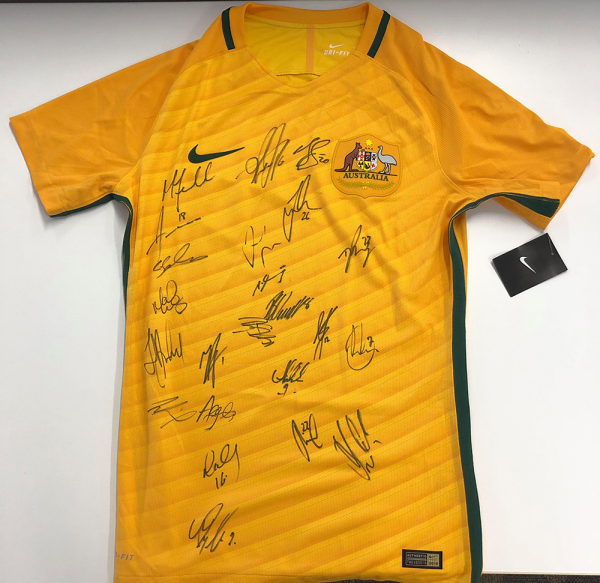 Signed Socceroos jersey from 2016 FIFA World Cup qualifier v Jordan