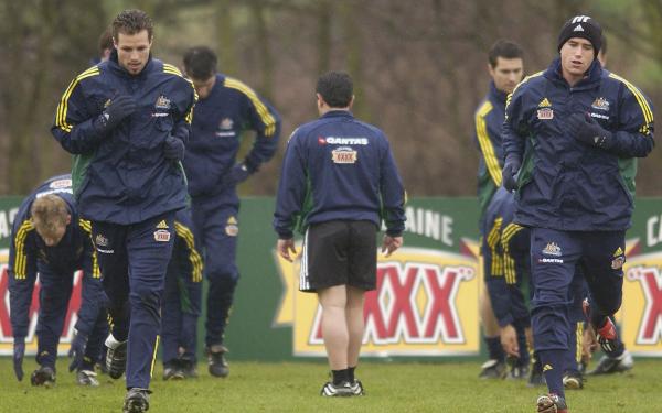Lucas Neill Harry Kewell Australia Socceroos England 2003