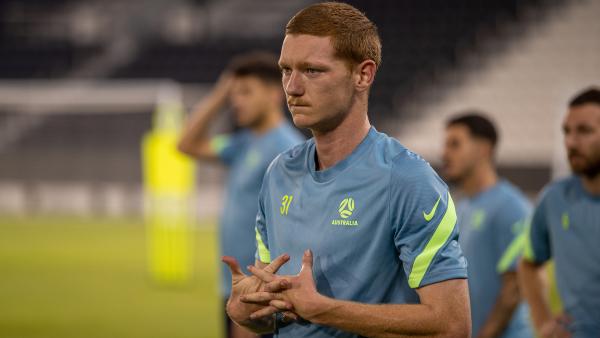 Kye Rowles Socceroos training in Doha