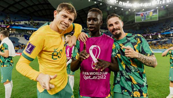 Craig Goodwin, Garang Kuol, Jamie Maclaren