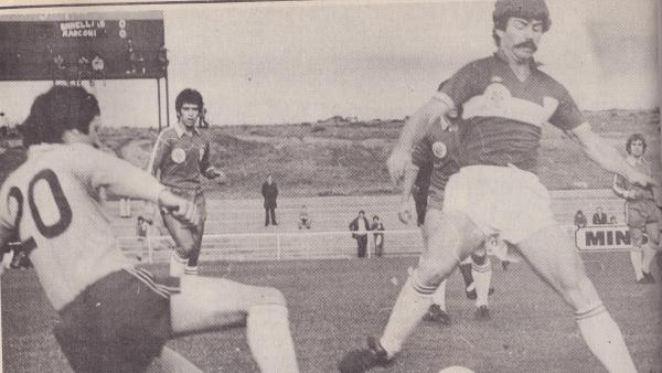Ernie Campbell scoring against Jack Reilly