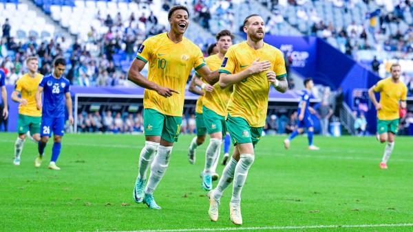Martin Boyle celebrates first goal at a major tournament