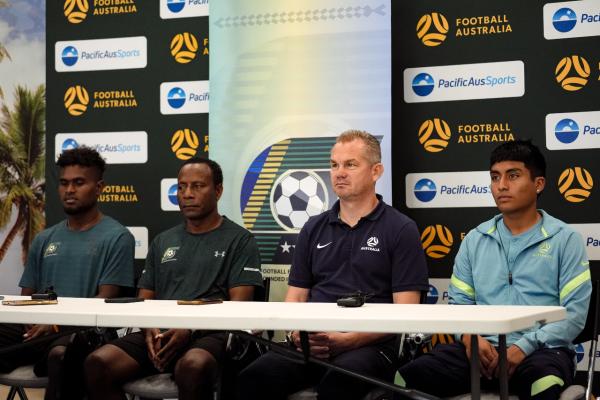 Subway Joeys Solomon Islands Press Conference Brad Maloney Batram Suri Billy Afi Nickolas Alfaro