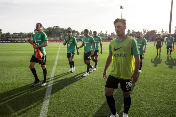 Daniel Arzani after finishing his first ever Socceroos training session.