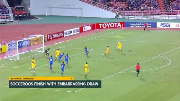 Socceroos held by Thailand