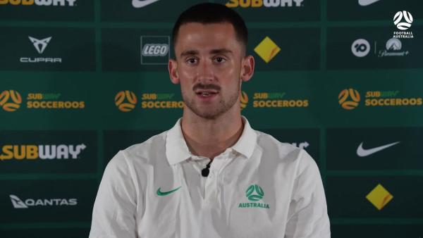 Jordan Courtney-Perkins Interview | Qatar vs Olyroos | AFC U23 Asian Cup