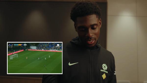 Mohamed Toure breaks down scoring first CommBank Socceroos goal