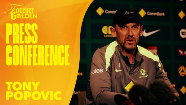 Tony Popovic talks CommBank Socceroos squad selection for Canada and United States matches | Press Conference 