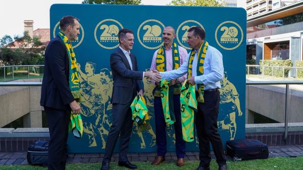 Socceroos heroes visit NSW Premier as part of 20-year anniversary celebrations
