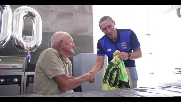 Our oldest living Socceroo, Kevin O'Neill OAM, turns 100 and Mark Milligan pays a special visit 