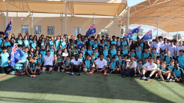 Socceroos visit local, international school in Doha