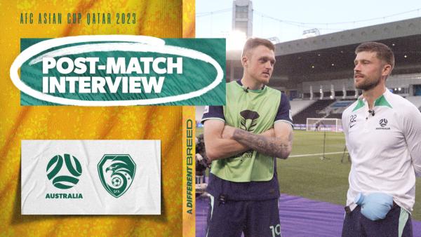 Harry Souttar & Cam Burgess break down the Syria win | Interview | Syria v Australia