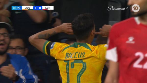 GOAL: First ever international goal for Keanu Baccus | Subway Socceroos v Lebanon