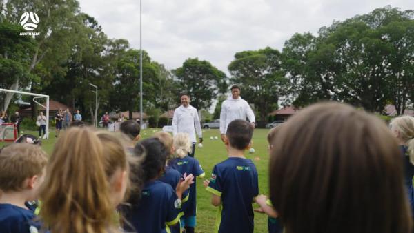 Subway Socceroos pay Burwood FC visit 