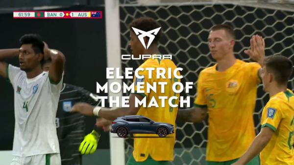 ⚡ Kusini Yengi's leaping header is our CUPRA Electric Moment of the Match from #BANvAUS⚡
