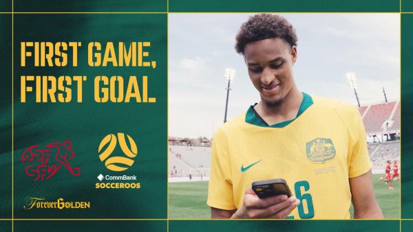 Tete Yengi watches back his debut CommBank Socceroos goal v Switzerland | Post-Match Interview