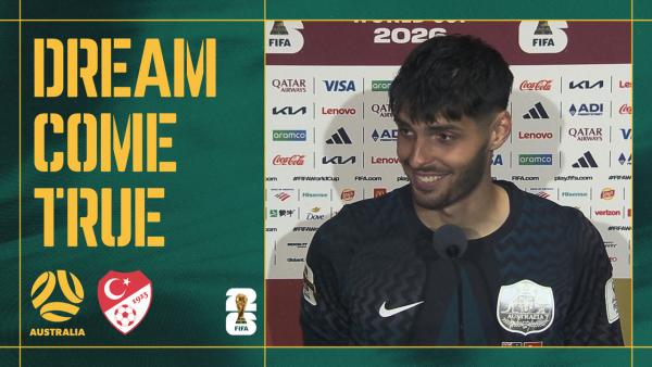 Patrick Beach reacts to amazing FIFA World Cup performance vs Türkiye | Mixed Zone