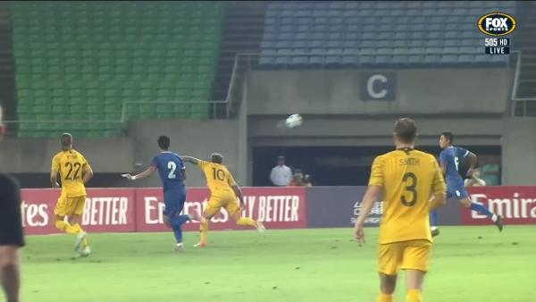 GOAL: Socceroos open their account against Chinese Taipei with Taggart