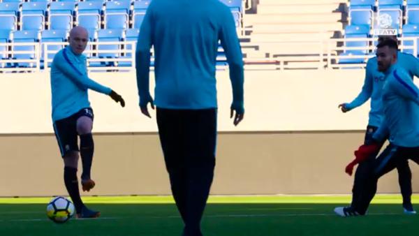 Socceroos train in Oslo