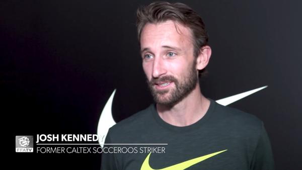 Current and former Socceroos speak at kit launch