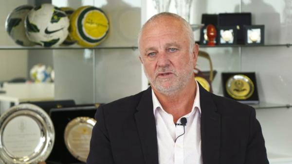 Graham Arnold reacts to the Copa America 2020 draw