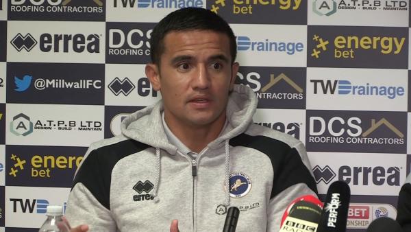 Presser: Tim Cahill talks at Millwall