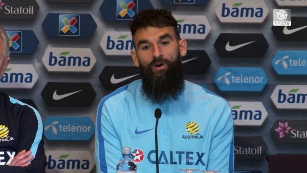 Mile Jedinak excited by Bert van Marwijk 