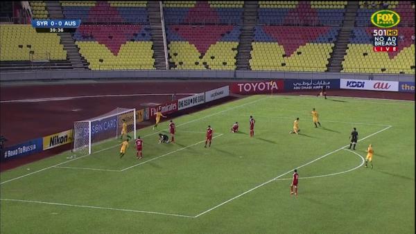 Kruse opens the scoring for the Socceroos
