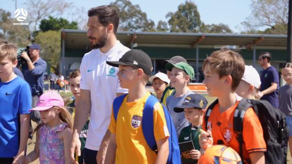 Socceroos visit to Mitchelton Football Club