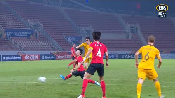 CHANCE: Ryan - Australia inches away from a goal